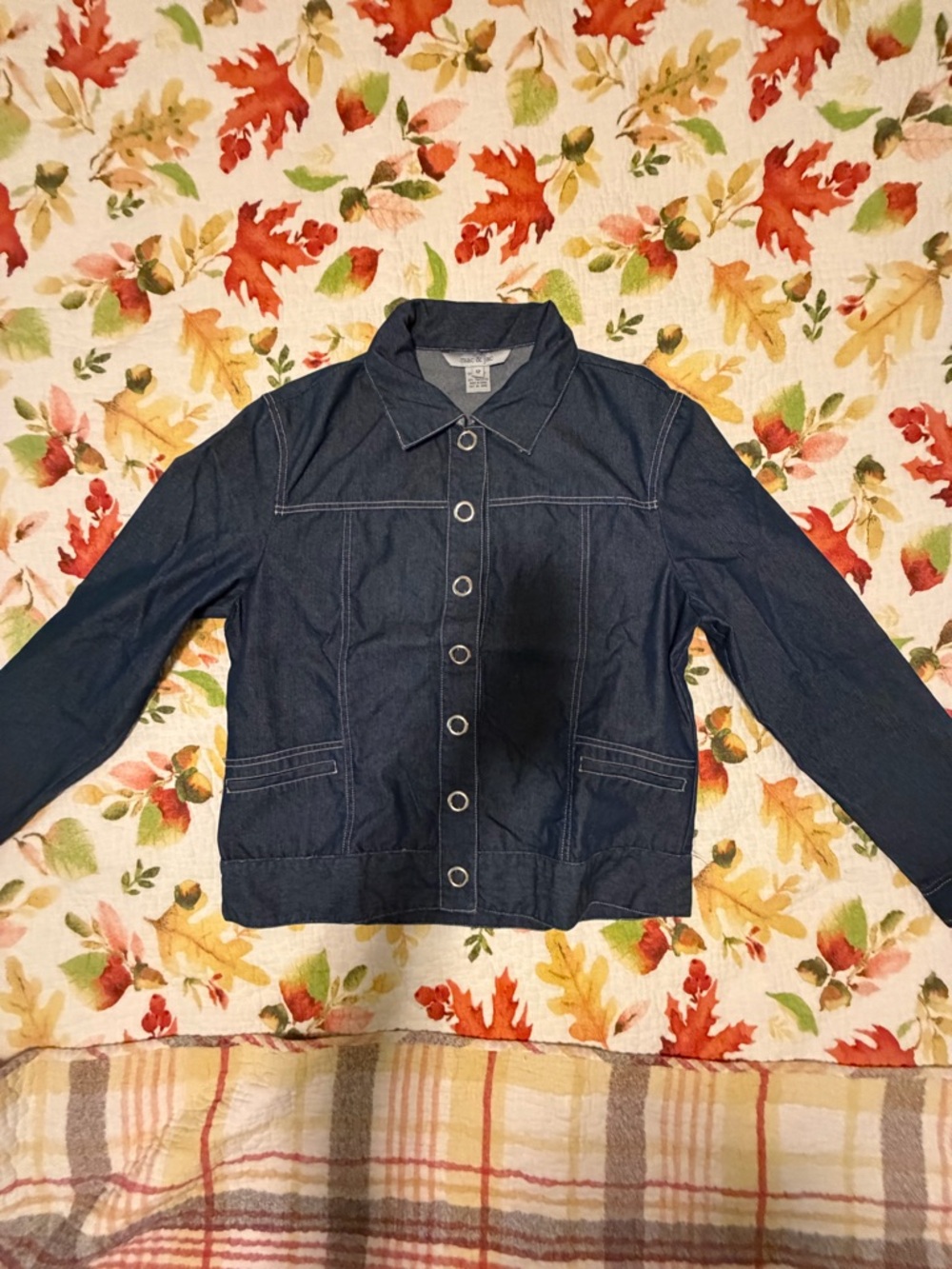 mac & jac Dark Blue Denim Button-Up Jacket